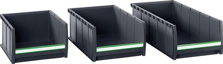 Productafbeelding Bott Opbergdoos met open voorzijde L298xB130xH165mm PP antracietgrijs