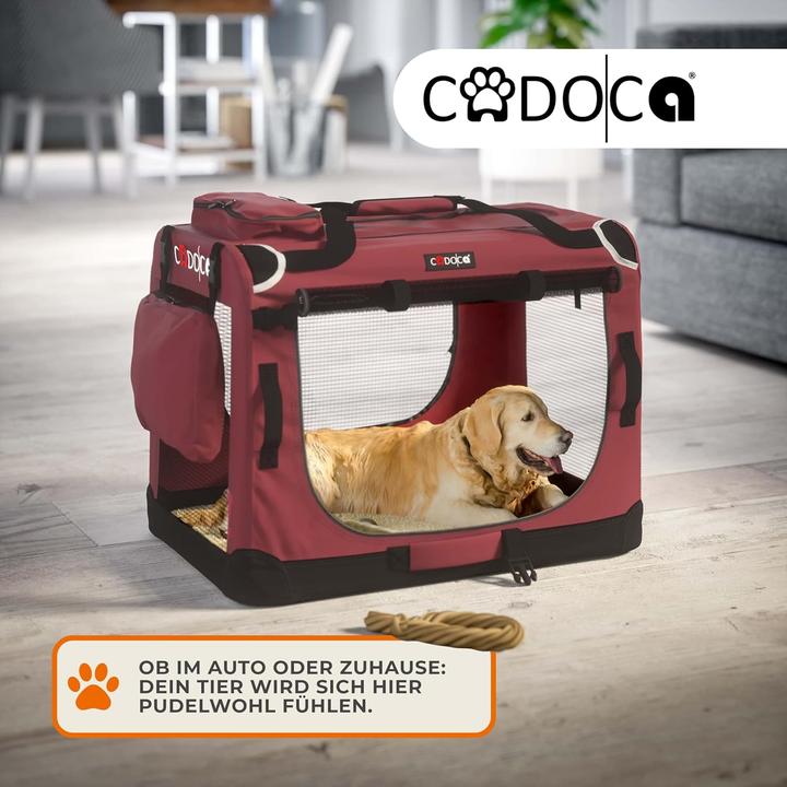 Produktbild Cadoca Faltbare Hundetransportbox XL für Auto und Reisen (Hund, Faltbar)