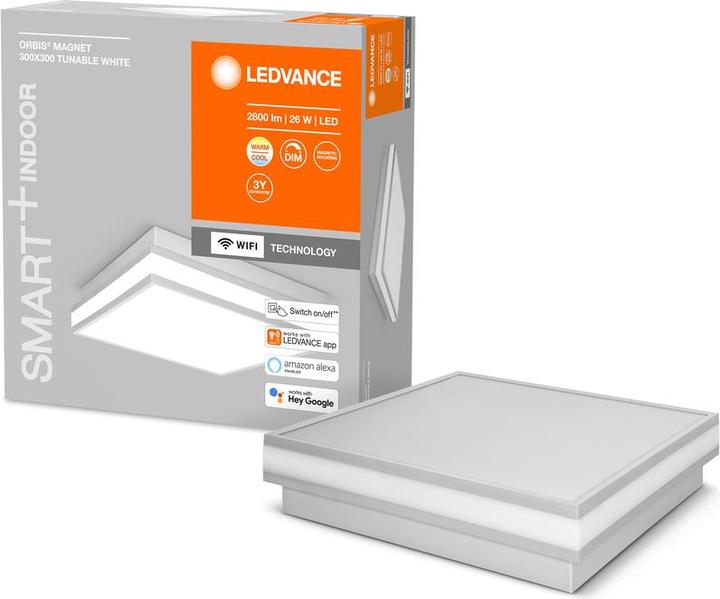 Actual product image Ledvance Smart+ Orbis Magnet 30 x 30 wifi Grey TW (2800 lm)