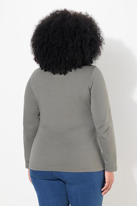 Image du produit Ulla Popken T-shirt coupe Slim Fit, manches longues et col roulé (42, 44)