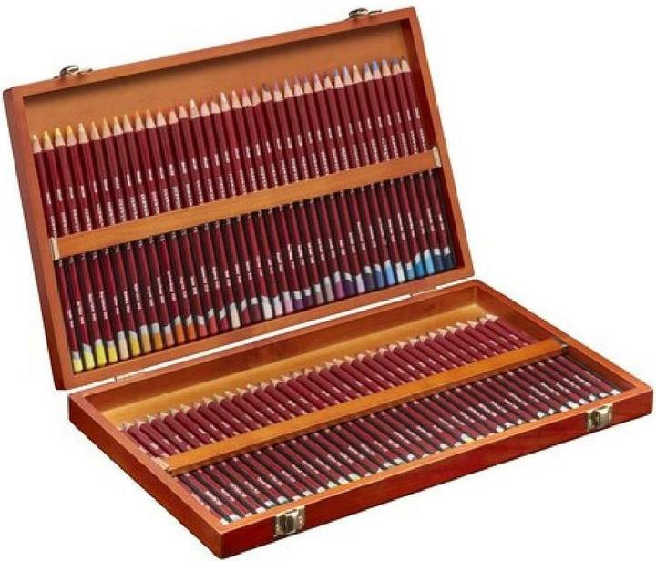 Image du produit Derwent Set cadeau de crayons pastel dans une boîte en bois, 72 pièces (72 x)