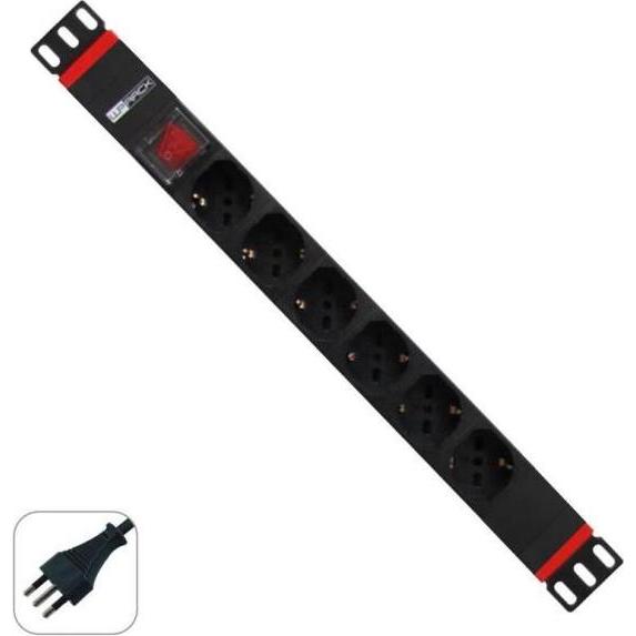 Thumbnail - Eminent WP WPN-PDU-I01-06 Stromverteilungseinheit (PDU) 6 Steckdose(n) AC 1,5U Schwarz, USV Zubehör
