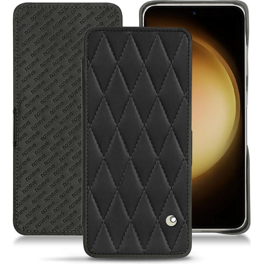 Noreve Lederschutzhülle horizontal (Samsung Galaxy S23+), Smartphone Hülle, Schwarz