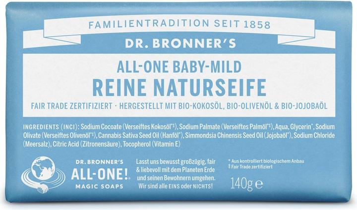 Produktbild Dr. Bronner's All-One Naturseife Baby-Mild 140g (Hartseife)