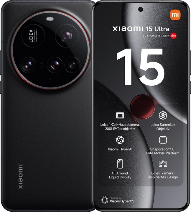Xiaomi 15 Ultra (512 GB, Black, 6.73", Dual SIM, 5G)