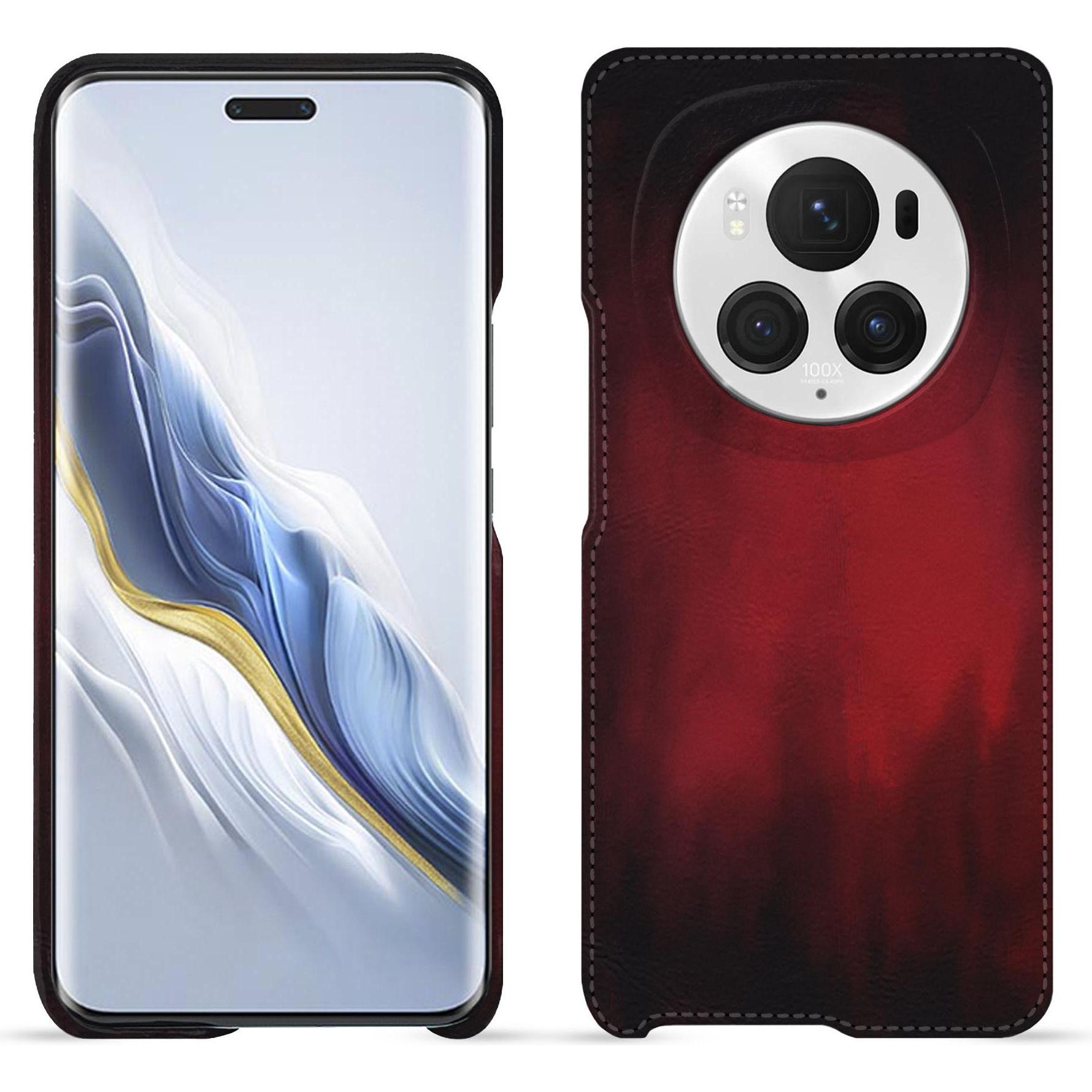 Noreve Lederschutzhülle (Honor Magic6 Pro), Smartphone Hülle, Rot