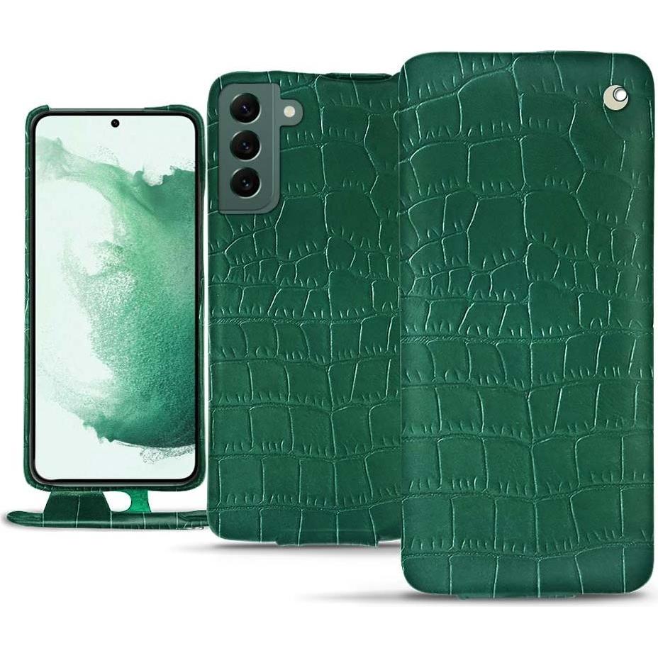 Noreve Lederschutzhülle vertikal (Samsung Galaxy S22+ 5G), Smartphone Hülle, Grün
