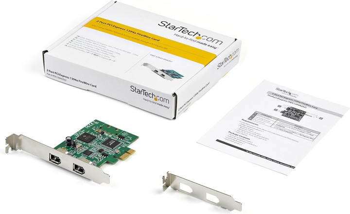 Productafbeelding StarTech .com 2-poorts 1394a FireWire PCI Express-interfacekaart