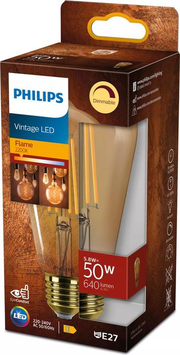 Image du produit Philips Ampoule (à intensité variable) (E27, 5.80 W, 640 lm, 1 x, E)