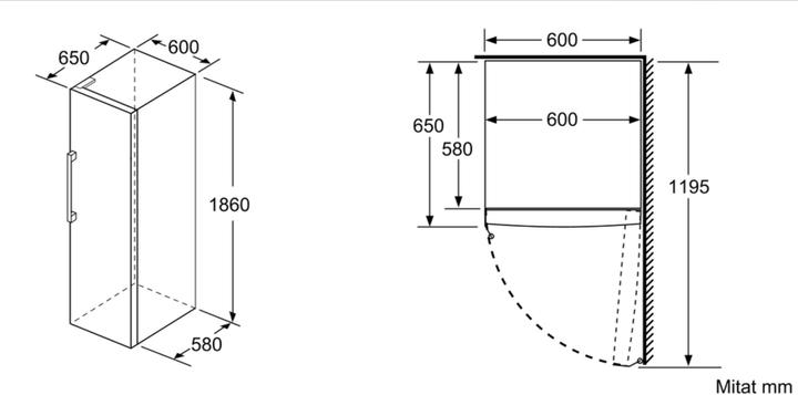 Produktbild Bosch Hausgeräte GSN36VLEP (Freistehend, 242 l)