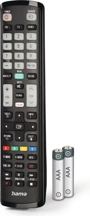 Produktbild Hama Universal-Fernbedienung für Samsung TVs, IR, lernfähig, leuchtende Tasten (Universal Fernbedienung, Infrarot)