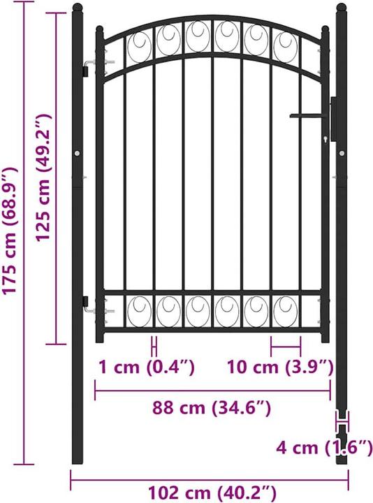 Produktbild vidaXL Zauntor