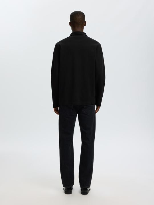 Produktbild Selected Geripptes Half-Zip Langarm-Poloshirt (S)