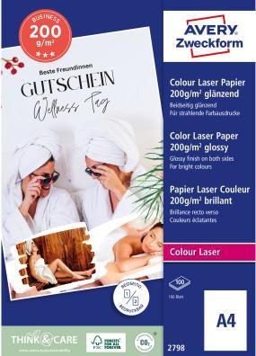 Produktbild Avery Premium Colour Laser Papier (200 g/m², A4, 100 Stk.)