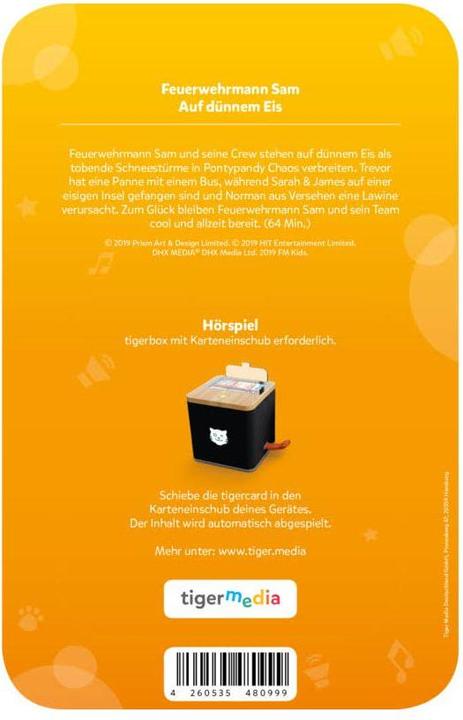 Image du produit Tigermedia Sam, pompier de Tigercard, sur de la glace fine (Allemand)