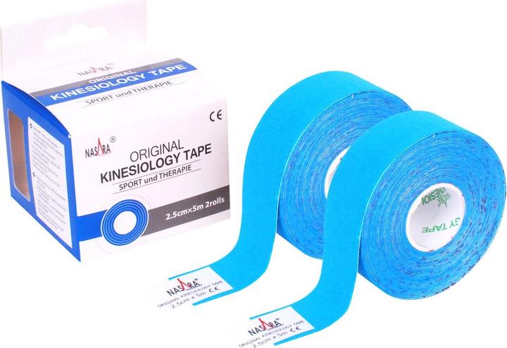 Immagine prodotto Nasara Nastro kinesiologico 2,5 cm x 5 m - 2 rotoli (5 m)