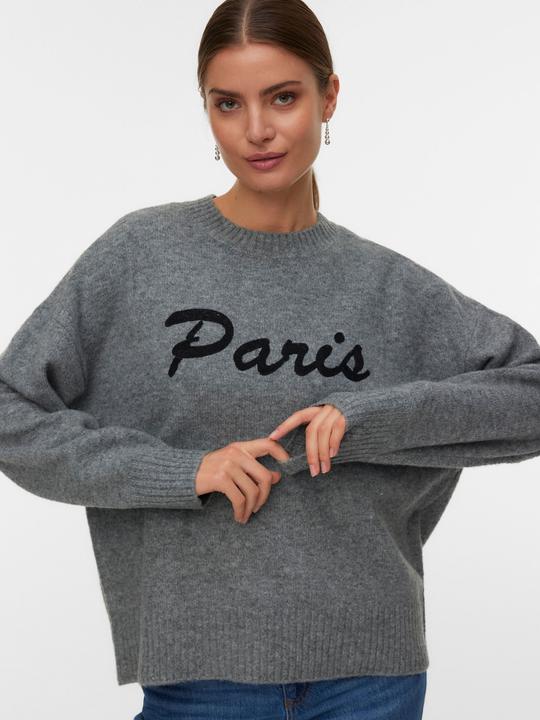 Actual product image Vero Moda Vmboom Ls O-Neck Text Pullover Noos (XL)