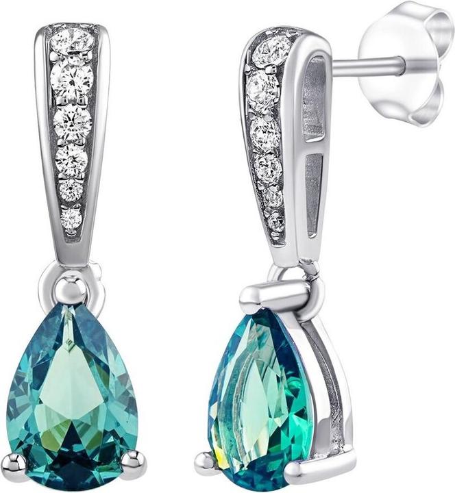 Immagine prodotto Silvego Orecchini Ella in argento con tormalina sintetica Paraiba e zirconi brillanti MSS195EPAR