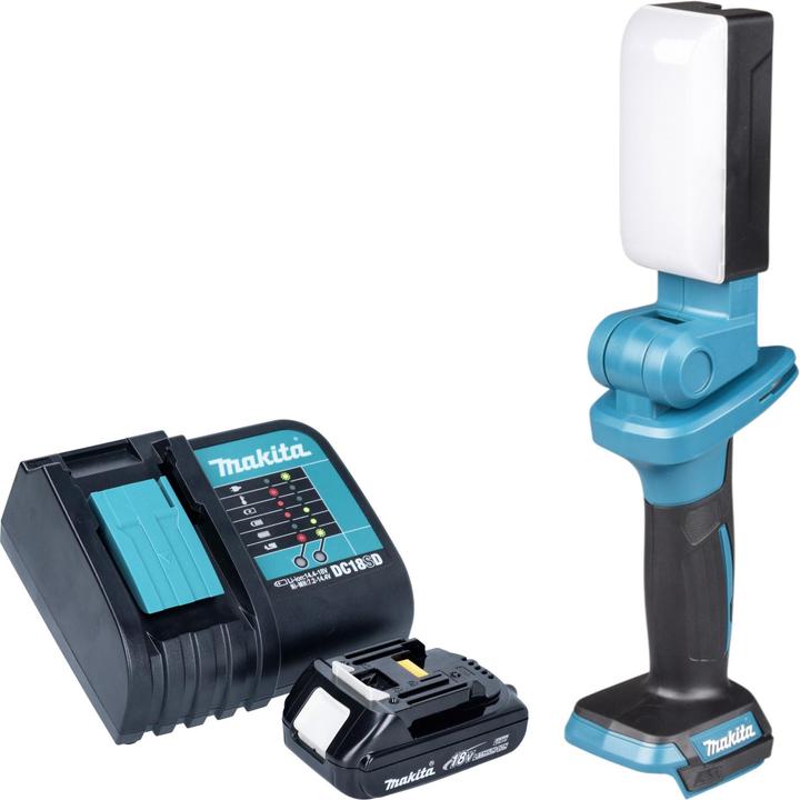 Produktbild Makita DML 816 SY1X Akku Arbeitsleuchte 18 V 500 lm LED + 1x Akku 1,5 Ah + Ladegerät (500 lm)