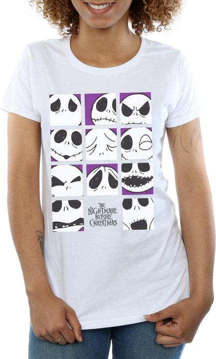 Image du produit Disney - T-shirt NIGHTMARE BEFORE CHRISTMAS MANY FACES OF JACK SQUARES - Femme (L)