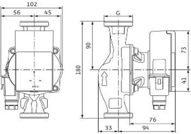 Produktbild Wilo CIRCULATION PUMP ATMOS PICO 25/1-4 180 (Durchlaufpumpe)