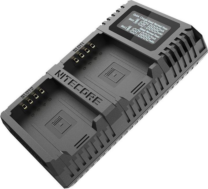 Actual product image Nitecore FX2 Pro Dubbele Loader for Fujifilm NP T125 (Camera battery charger)