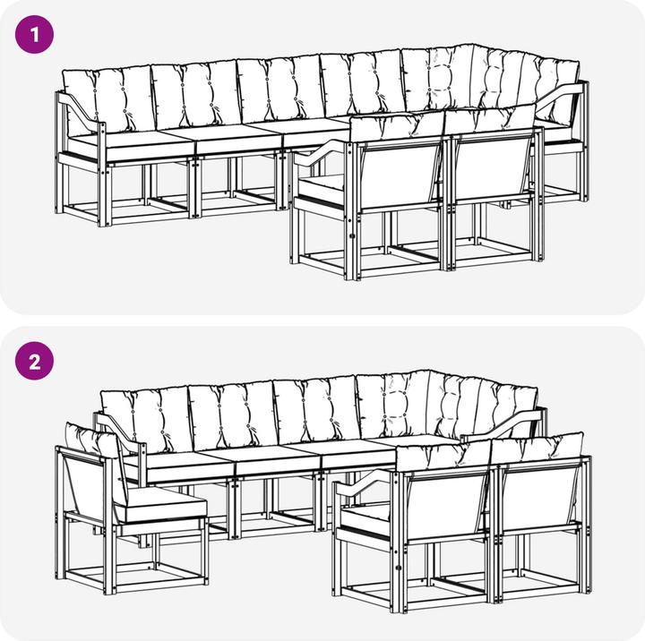 Produktbild vidaXL Outdoor-Sofa