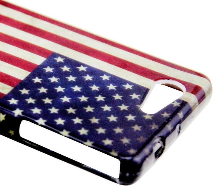 Produktbild König Design Schutzhülle Handytasche Etuis TPU für Handy Sony Xperia Z3 Compact Retro Fahne USA (Sony Xperia Z3 Compact)