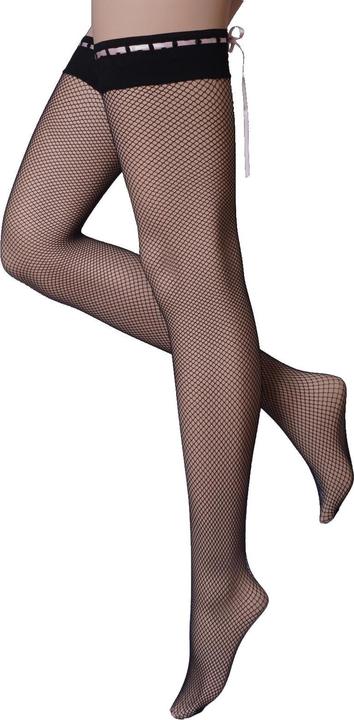 Actual product image Levee Fishnet stockings with cord, colour 399 black, size 52-54 (52 - 54)