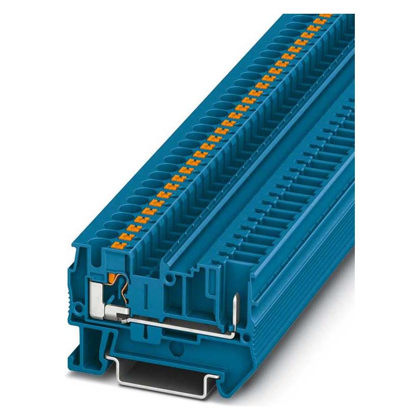Phoenix Contact PT 4/1P BU 3212007 Durchgangsklemme 0.20 mm² 4 mm² Blau 50 St., Elektronikkabel + Stecker, Blau