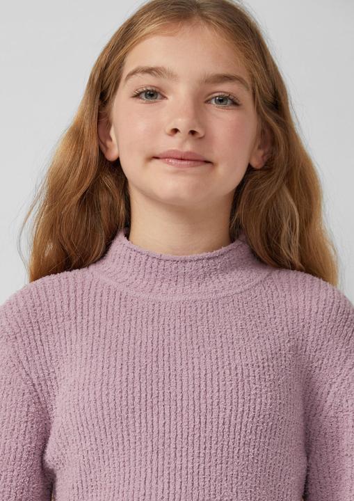 Produktbild s.Oliver Strickpullover Strickpullover im Slim Fit mit Stehkragen (146, 152)