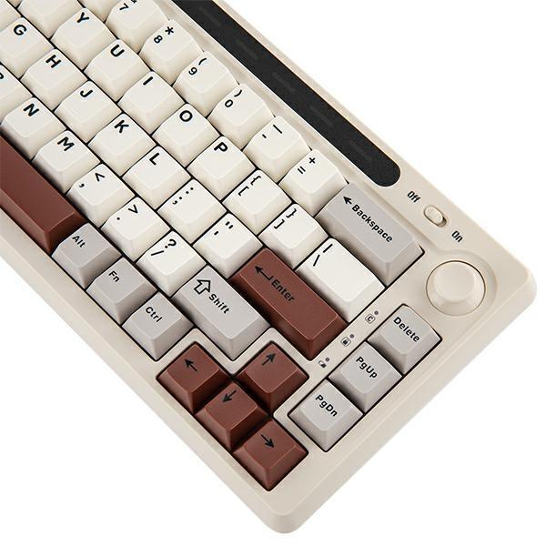 Actual product image Epomaker Klawiatura mechaniczna RT65 Flamingo Switch szaro-biały/grey-white (US, Cable, Wireless)