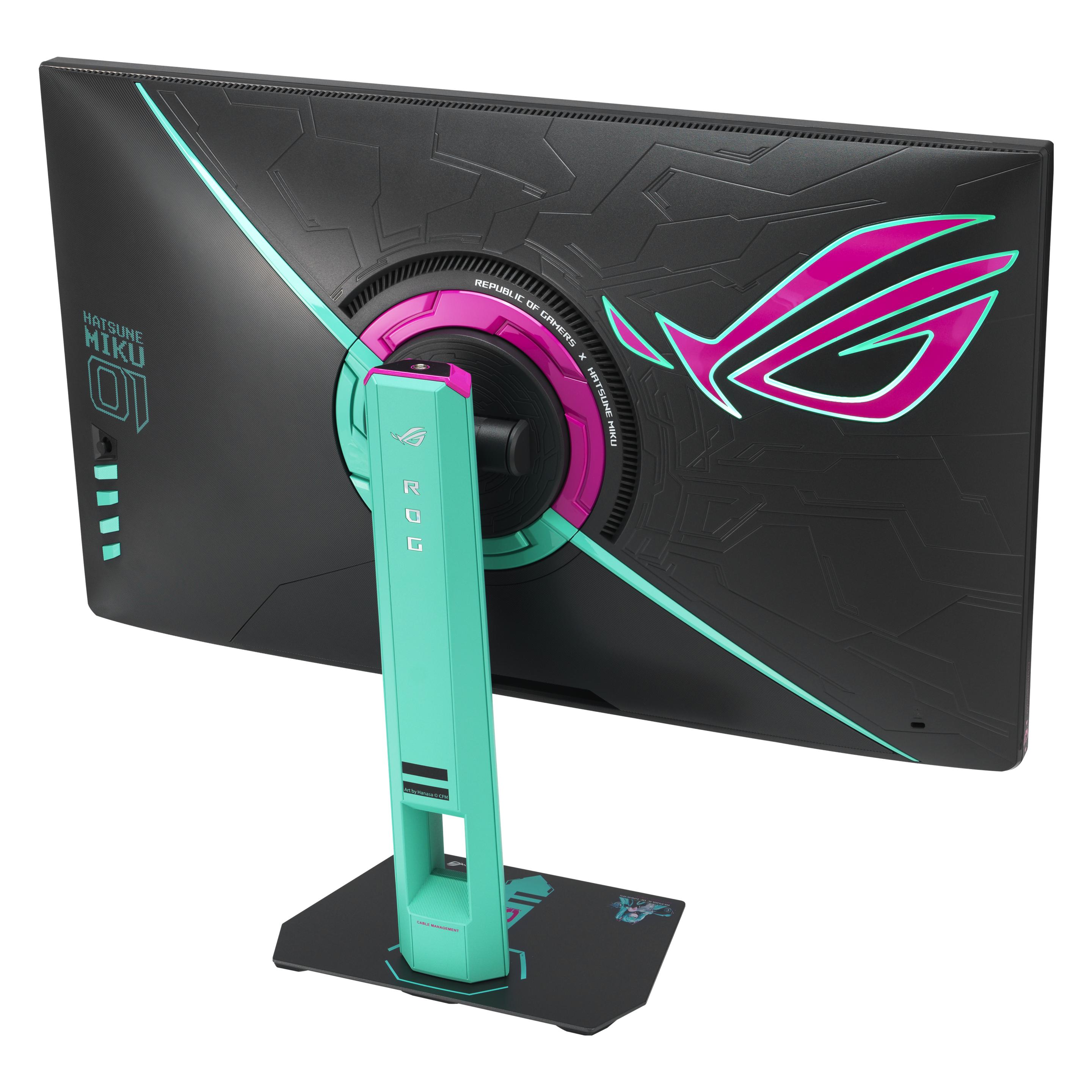 ASUS ROG Strix XG27ACMEG-G 初音ミクエディション ASUS、ROGブランドで出す”初音ミク”コラボのゲーミングモニター『ROG ディスプレイ・モニター本体