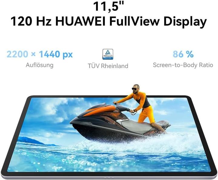 Actual product image Huawei Tablet with 2K FullView display, 120 Hz, Smart Keyboard, 7700 mAh battery, 4 speakers (11.50", 128 GB, Grey)