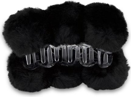 Image du produit Trisa Cheveux - Fausse fourrure Clip cheveux Pompoms Noir (1 pcs)