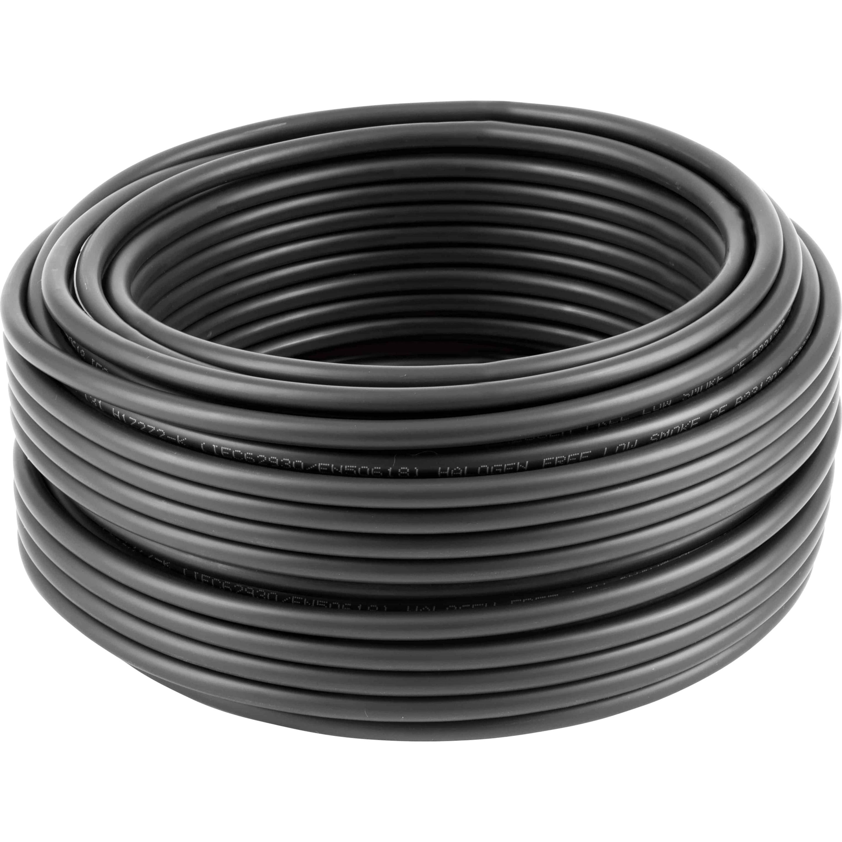 S-Impuls, Accessori per generatori di corrente, Solarkabel 6mm², H1Z2Z2-K, bulk, schwarz, 25m (Cavo solare)