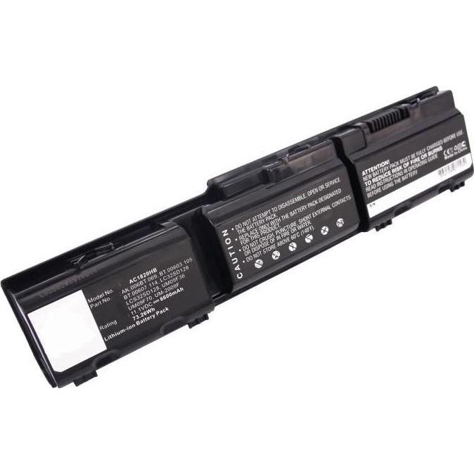 CoreParts Laptop Battery for Acer (1 Zellen, 4400 mAh), Notebook Akku, Schwarz