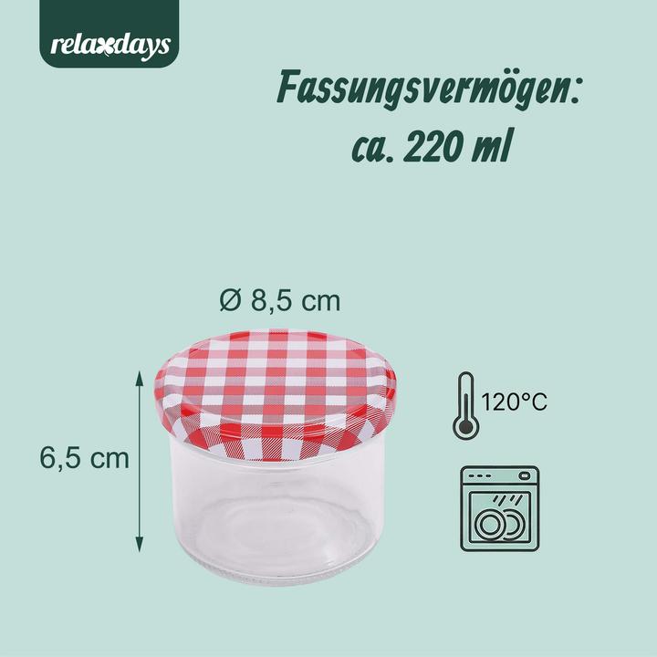 Produktbild Relaxdays Einmachgläser-Set (0.22 l)