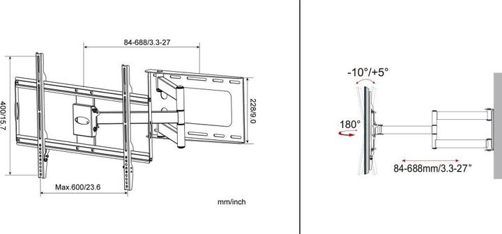 Produktbild Techly ICA-PLB 23M - Klammer für LCD TV (Slim) (Wand, 70", 45 kg)
