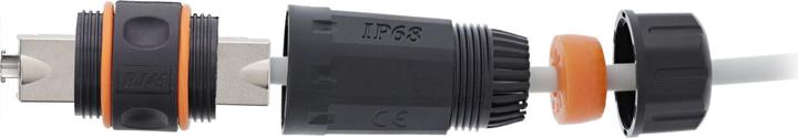 Produktbild InLine Kabelverbinder Cat.6A wasserdicht IP68 (Netzwerk Kupplung)