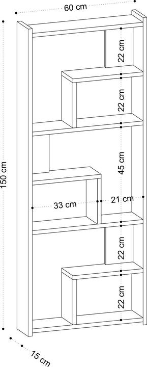 Actual product image Kalune Design Brian (60 x 15 x 150 cm)