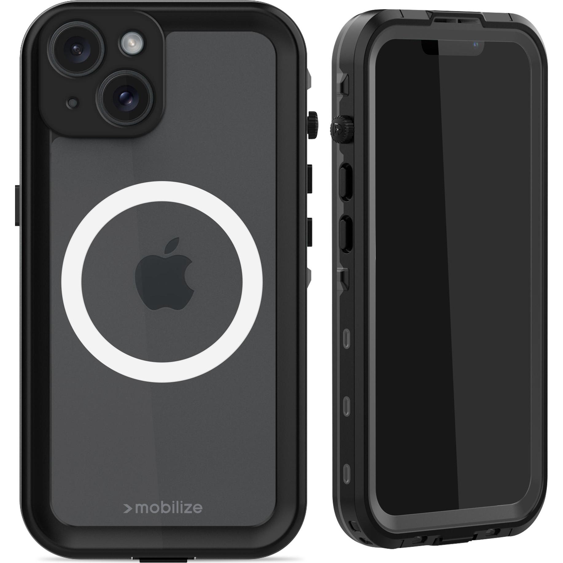 Mobilize MagSafe Hybrid-Gehäuse (Apple iPhone 15), Cover smartphone, Nero
