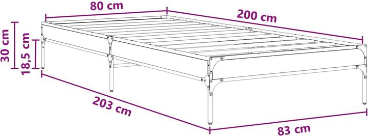 Produktbild vidaXL Bettrahmen (80 x 200 cm)