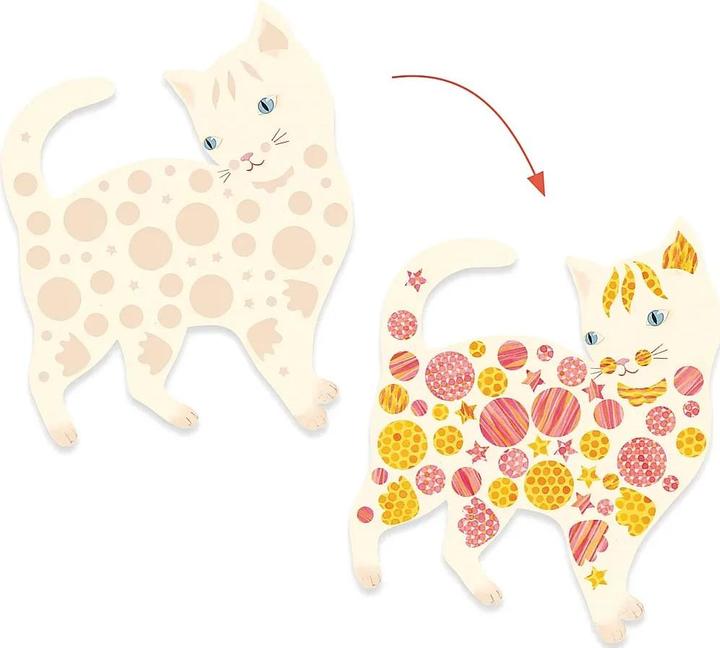 Actual product image Djeco Basteln mit Papier Katzen