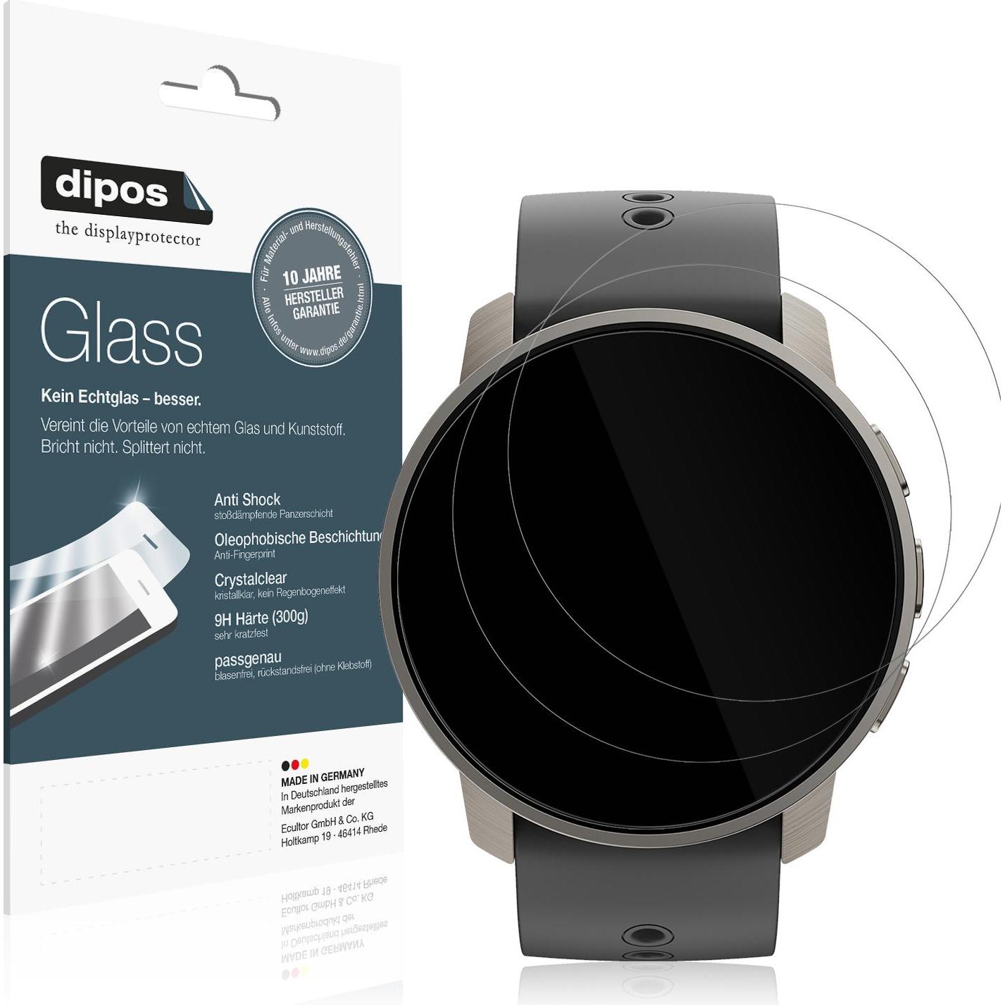 Dipos Anti-Shock Displayschutz 9H, Smartwatch Schutzfolie, Transparent