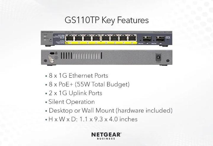 Immagine prodotto Netgear GS110TP-300EUS (10 porte)