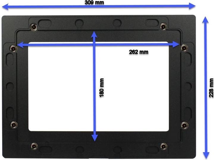 Image du produit Allnet touch display tablet 10 zoll zbh cache pour cadre de montage argent étroit