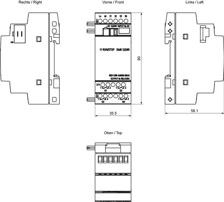 Produktbild Siemens Expansion Module LOGO!8 DM8 12/24 4DI4DO