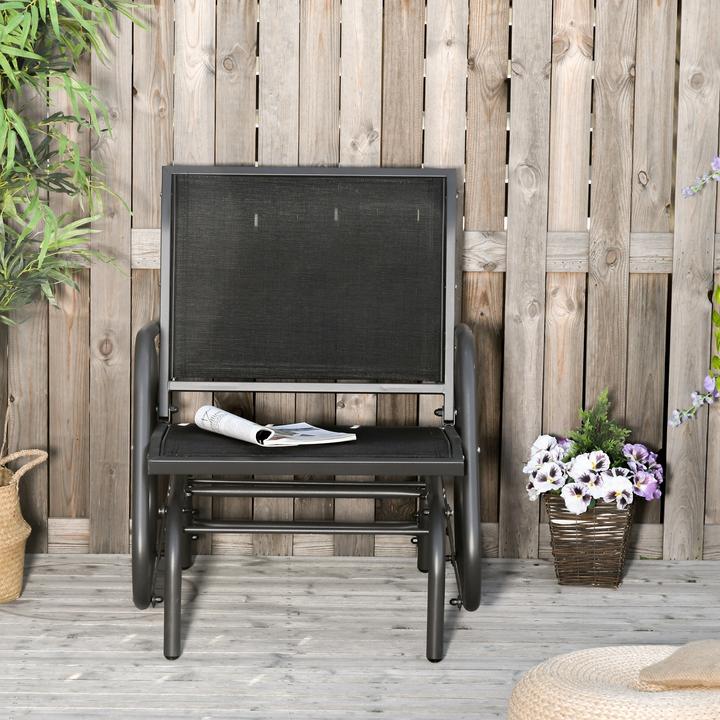 Actual product image Outsunny Garden Chair with Gliding System