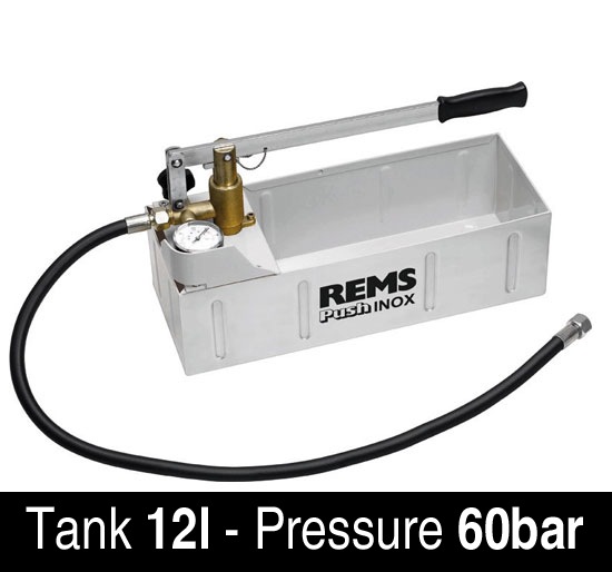 Actual product image Rems Push - Pump pressure test manual Push stainless steel